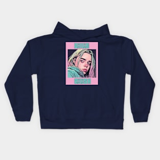 Billie Eilish poster Kids Hoodie